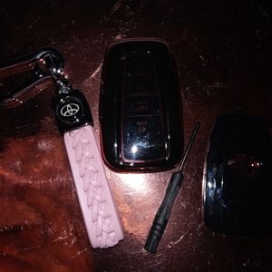 Toyota rose gold key fob case with wristband